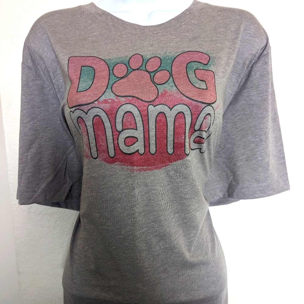 Dog mama grey tee